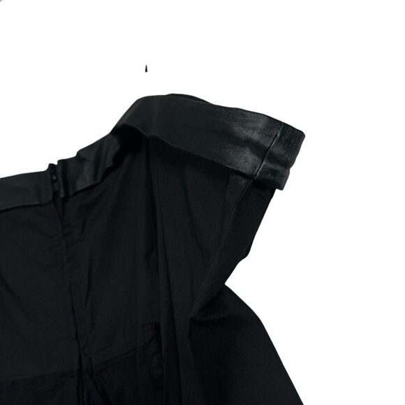 Tripp NYC Daang Goodman Black‎ Mini Dress Plus Sz 4X Faux Leather Trim Goth Punk - Picture 10 of 16